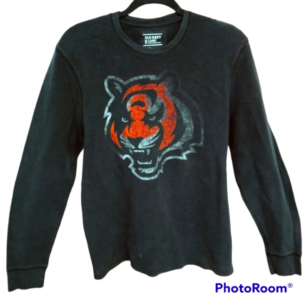 Old Navy Thermal Bengals Long Sleeve Shirt